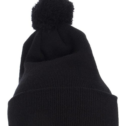 Pom-Pom Cuffed Knit Beanie