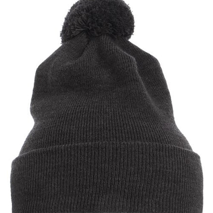 Pom-Pom Cuffed Knit Beanie