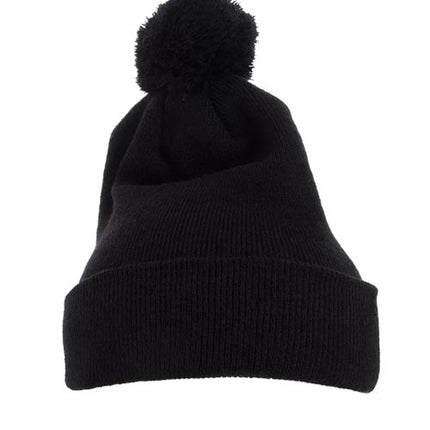Pom-Pom Cuffed Knit Beanie