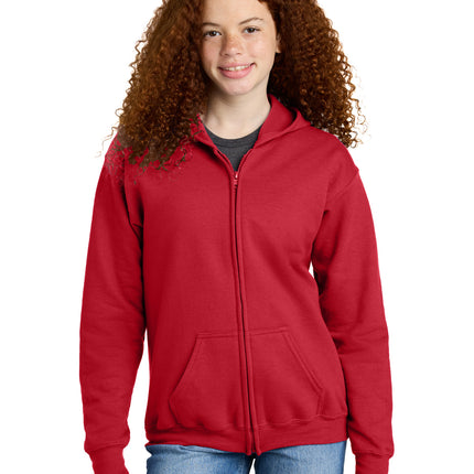 Gildan ®  Youth Heavy Blend ™  Full-Zip Hooded Sweatshirt. 18600B