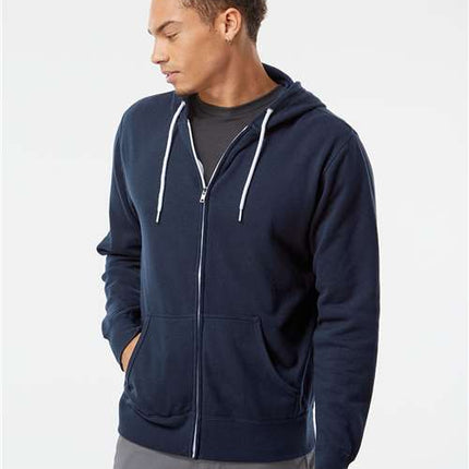 Unisex Lightweight Full-Zip Hooded Sweatshirt