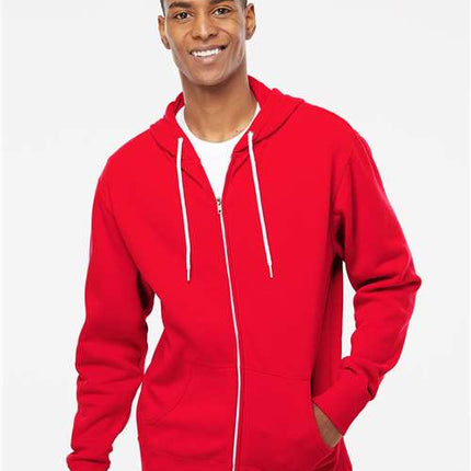 Unisex Lightweight Full-Zip Hooded Sweatshirt