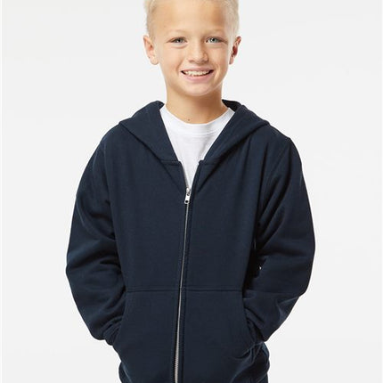 Youth Midweight Full-Zip Hooded Sweatshirt