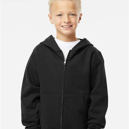 Youth Midweight Full-Zip Hooded Sweatshirt