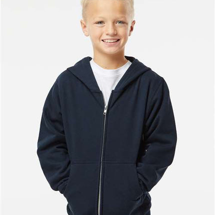 Youth Midweight Full-Zip Hooded Sweatshirt