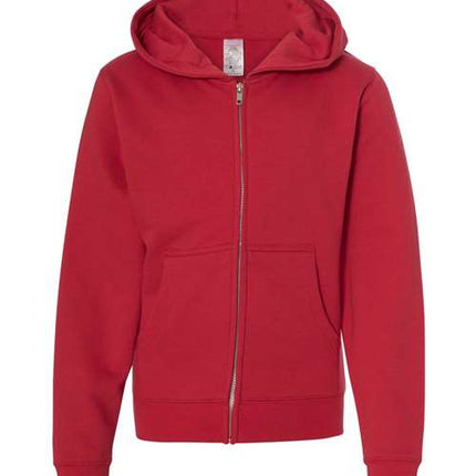 Youth Midweight Full-Zip Hooded Sweatshirt