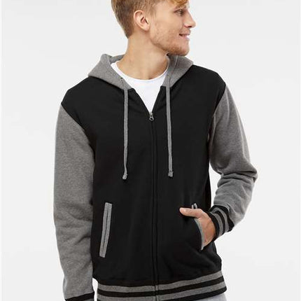 Unisex Heavyweight Varsity Full-Zip Hooded Sweatshirt