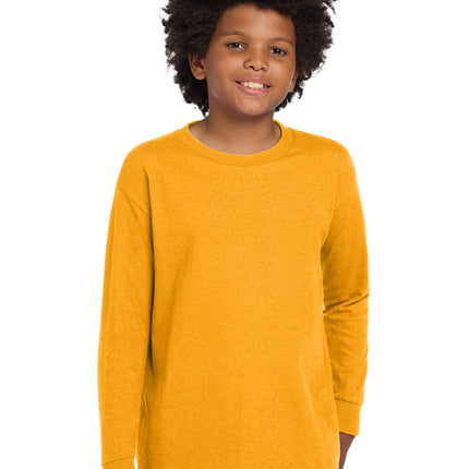 Gildan ®  Youth Heavy Cotton ™  100% Cotton Long Sleeve T-Shirt. 5400B