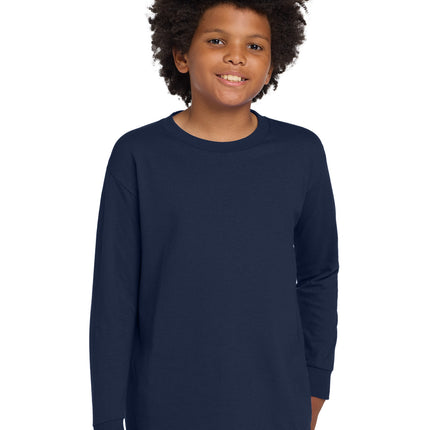 Gildan ®  Youth Heavy Cotton ™  100% Cotton Long Sleeve T-Shirt. 5400B