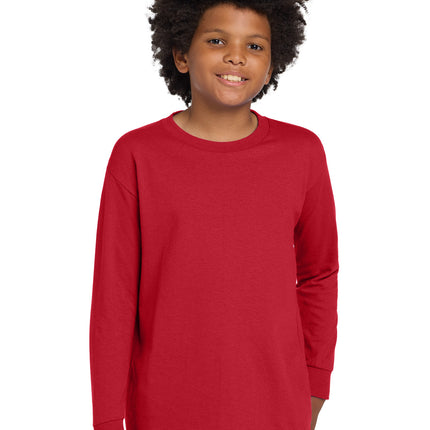 Gildan ®  Youth Heavy Cotton ™  100% Cotton Long Sleeve T-Shirt. 5400B