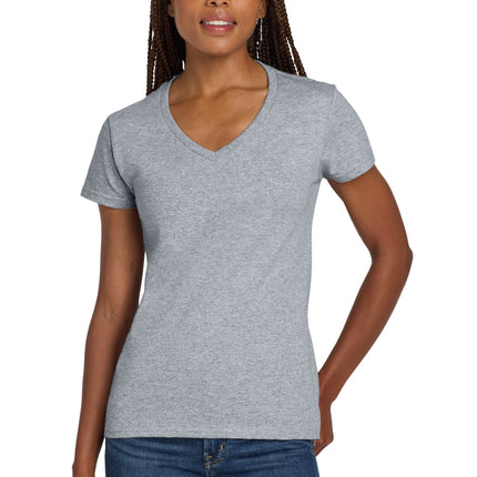 Gildan ®  Women's Heavy Cotton ™  100% Cotton V-Neck T-Shirt. 5V00L