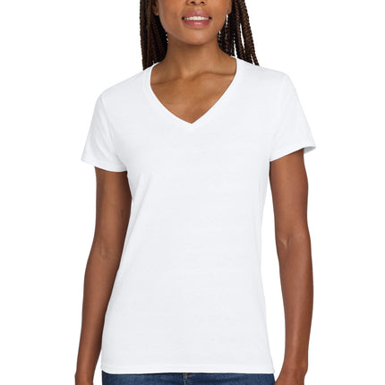 Gildan ®  Women's Heavy Cotton ™  100% Cotton V-Neck T-Shirt. 5V00L