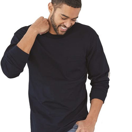 Unisex USA-Made Long Sleeve Pocket T-Shirt