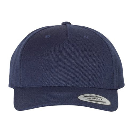 Premium Five-Panel Curved Bill Snapback Cap
