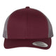 Maroon/ Grey