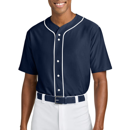 A4 Short Sleeve Full-Button Baseball Top A4N4184