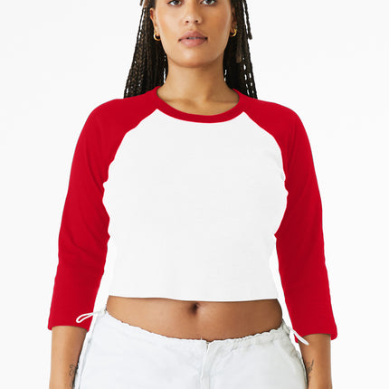 BELLA+CANVAS ®  Women's Micro Rib 3/4 Raglan Baby Tee BC1200
