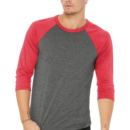 BELLA+CANVAS  ®  Unisex 3/4-Sleeve Baseball Tee. BC3200