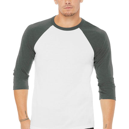 BELLA+CANVAS  ®  Unisex 3/4-Sleeve Baseball Tee. BC3200