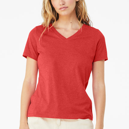 BELLA+CANVAS ®  Women's Relaxed Heather CVC V-Neck Tee BC6405CVC