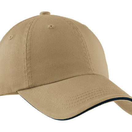 Port Authority ®  Sandwich Bill Cap with Striped Closure.  C830