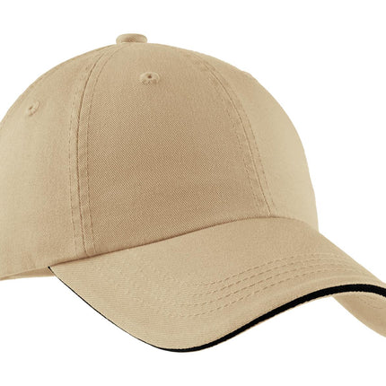 Port Authority ®  Sandwich Bill Cap with Striped Closure.  C830