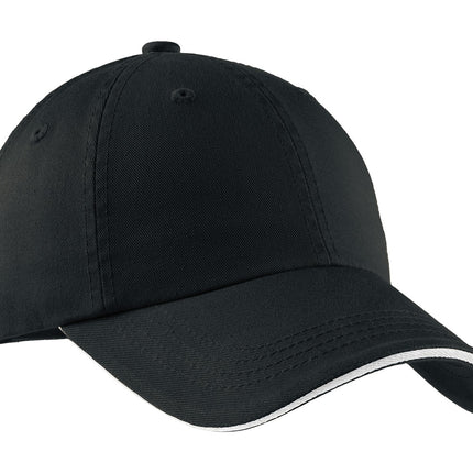Port Authority ®  Sandwich Bill Cap with Striped Closure.  C830