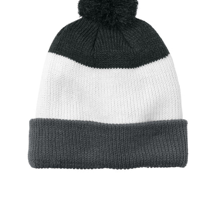 Port Authority ®  Cozy Striped Pom Beanie C979