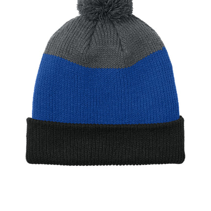 Port Authority ®  Cozy Striped Pom Beanie C979