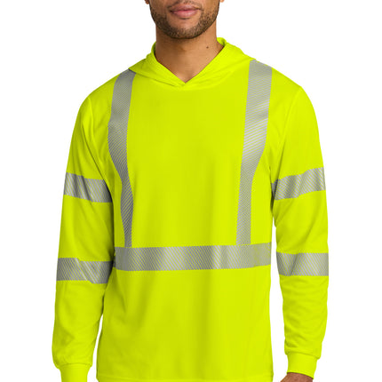 CornerStone ®  ANSI 107 Class 3 Long Sleeve Segmented Tape Hooded Tee CS208