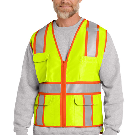 CornerStone  ®  ANSI 107 Class 2 Surveyor Zippered Two-Tone Vest. CSV105