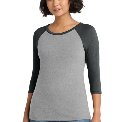 District ®  Women's Perfect Tri ®  3/4-Sleeve Raglan. DM136L