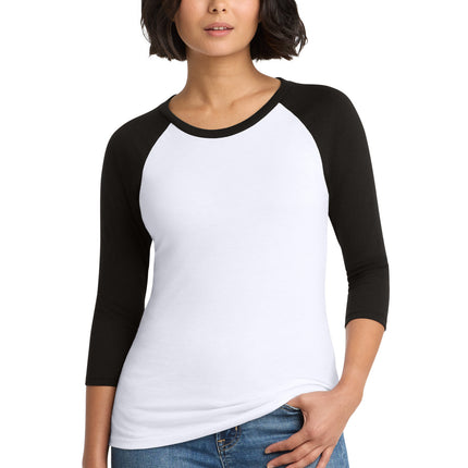 District ®  Women's Perfect Tri ®  3/4-Sleeve Raglan. DM136L