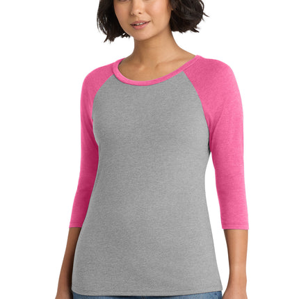 District ®  Women's Perfect Tri ®  3/4-Sleeve Raglan. DM136L