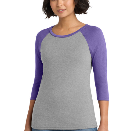 District ®  Women's Perfect Tri ®  3/4-Sleeve Raglan. DM136L