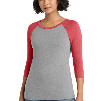 District ®  Women's Perfect Tri ®  3/4-Sleeve Raglan. DM136L