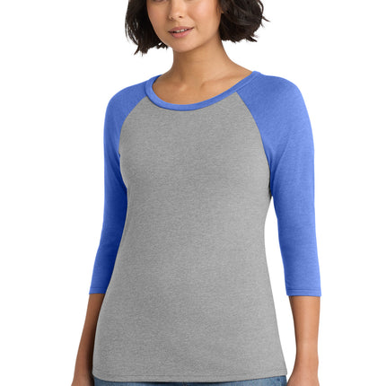 District ®  Women's Perfect Tri ®  3/4-Sleeve Raglan. DM136L