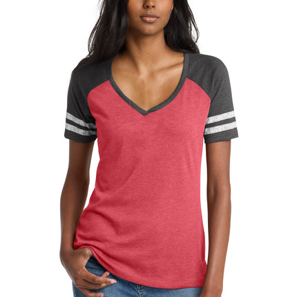 District  ®  Women's Game V-Neck Tee. DM476