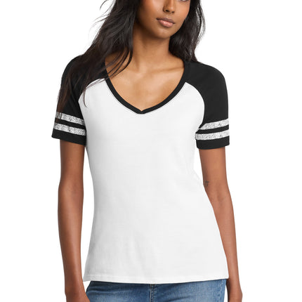 District  ®  Women's Game V-Neck Tee. DM476