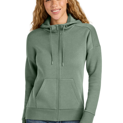 District  ®  Women's Perfect Weight  ®  Fleece Drop Shoulder Full-Zip Hoodie DT1104