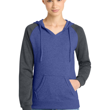 District ®  Women's Lightweight Fleece Raglan Hoodie.  DT296