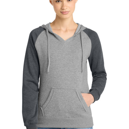 District ®  Women's Lightweight Fleece Raglan Hoodie.  DT296
