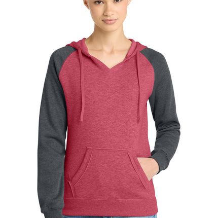 District ®  Women's Lightweight Fleece Raglan Hoodie.  DT296