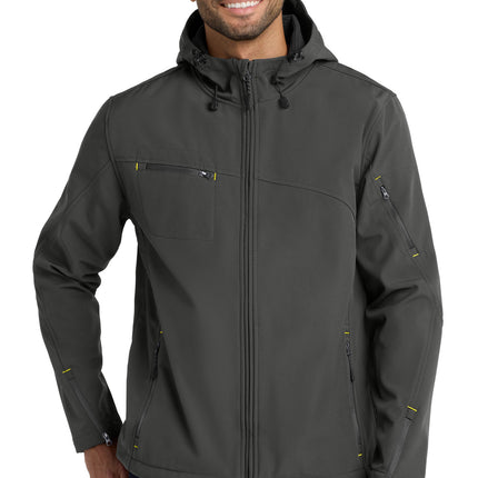 Port Authority ®  Textured Hooded Soft Shell Jacket. J706