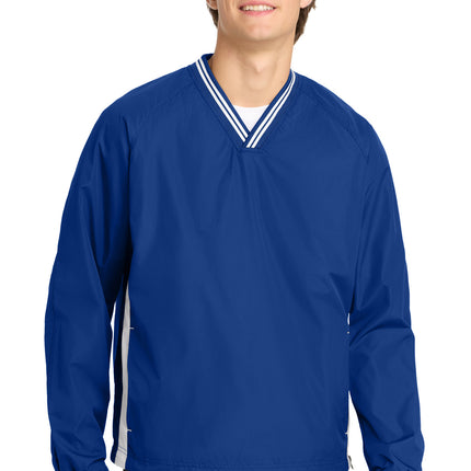 Sport-Tek ®  Tipped V-Neck Raglan Wind Shirt. JST62