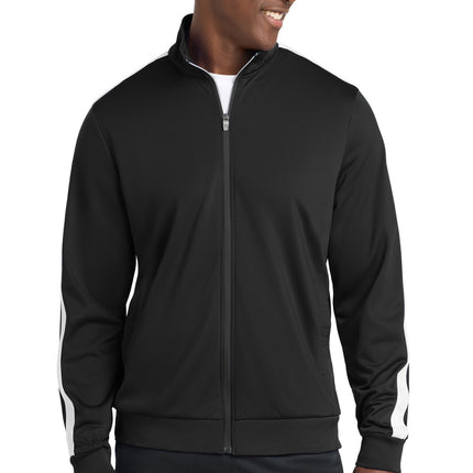 Sport-Tek  ®  Tricot Sleeve Stripe Track Jacket. JST94