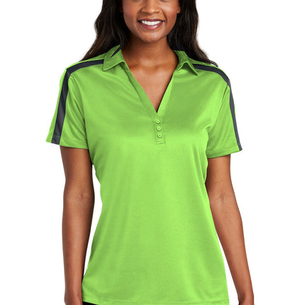 Port Authority ®  Women's Silk Touch™ Performance Colorblock Stripe Polo. L547