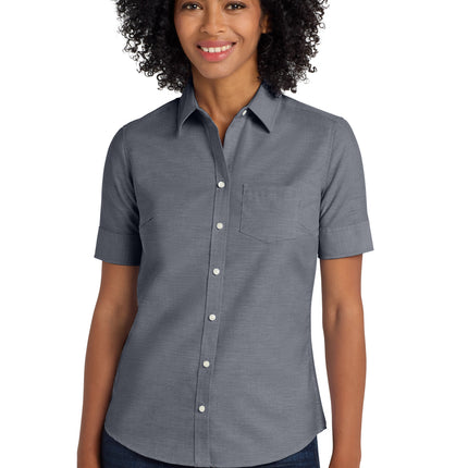 Port Authority ®  Women's Short Sleeve SuperPro ™  Oxford Shirt. L659