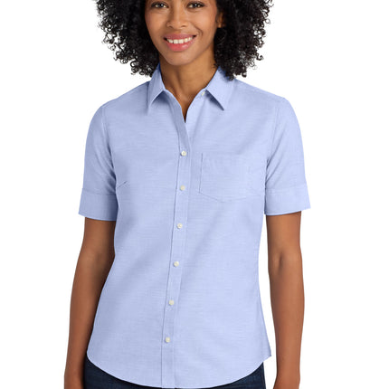 Port Authority ®  Women's Short Sleeve SuperPro ™  Oxford Shirt. L659
