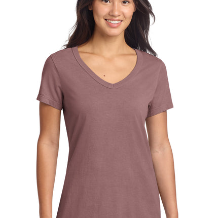 Port & Co ™  Women's Beach Wash ®  Garment-Dyed V-Neck Tee LPC099V